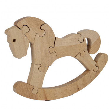 Mini Maker Kids Wooden Horse Puzzle 100% Natural and Organic